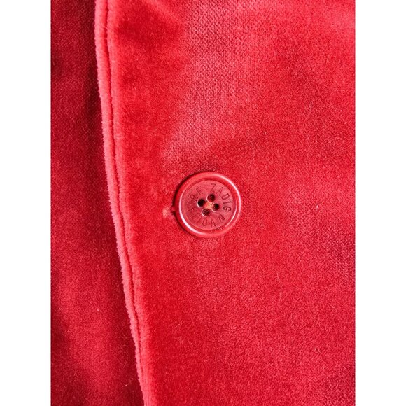 Zadig & Voltaire Womens Red Velvet Vero Blazer 38 Tailored Fit Single Button - Picture 4 of 9
